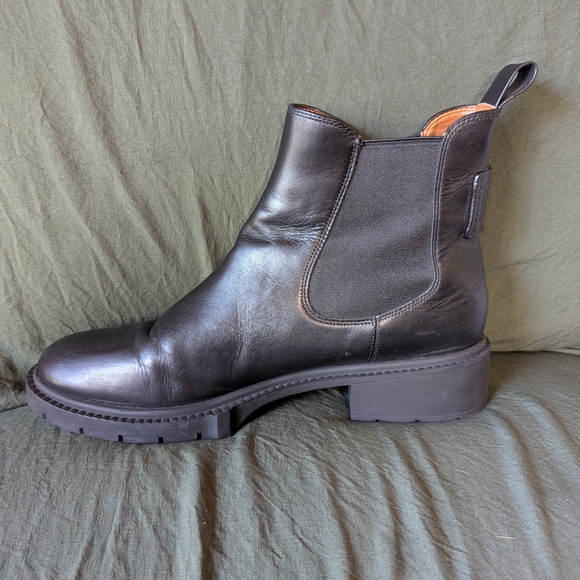 Coach Black Leather Ankle Boots - Picture 5 of 7